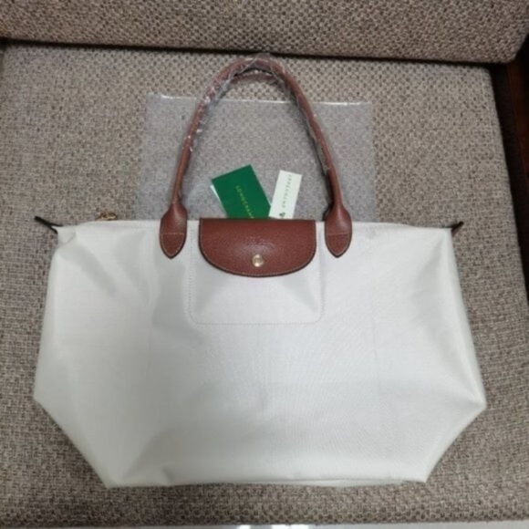 Longchamp Cream and Brown Tote Bag🍳🍳 - Picture 3 of 5